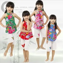 vetements ensembles Girls Clothing Set Sleeveless T-shirt+Pant 2pcs/set Kids Cotton Clothes Set 1-8 Years Children ropa mujer