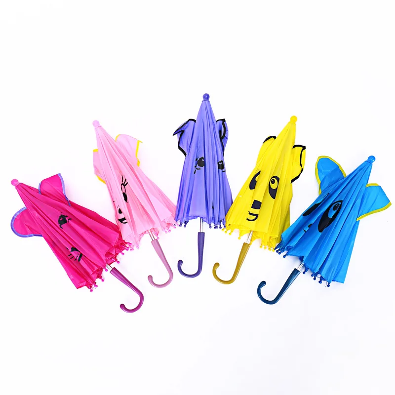 YADA Baby Girls DIY Toys Doll Animal Umbrella Handmade Outdoor Gift Toys Kids Lovely Children Design Cartoon Hat Umbrella YD031
