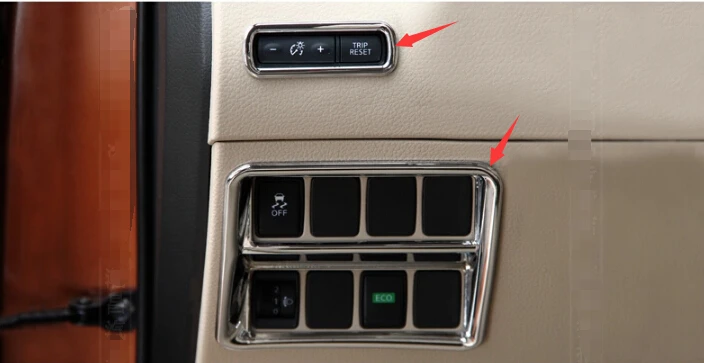 

For Nissan Qashqai 2014 2015 Interior Odometer + Switch Console Dashboard Button Cover Trim