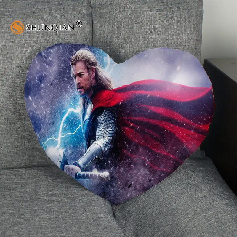 

Thor Heart Shape Pillow Cover Custom zipper Pillowcase Just Cover No Core Size 41x36cm,47x42cm