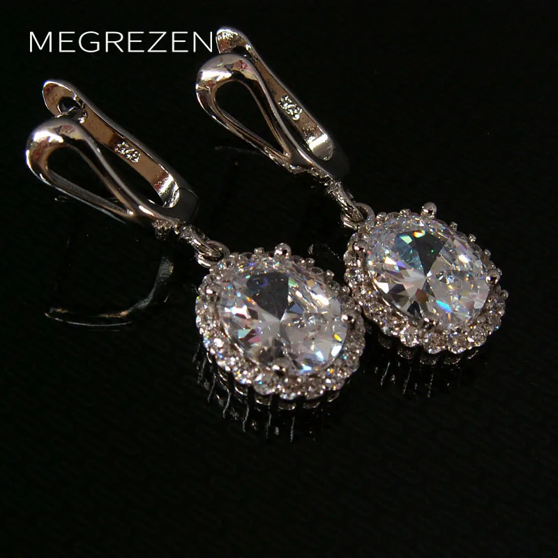 

Silver Rhinestone Earrings With White Stones For Women Vintage Earing Brincos Com Cristal Azul Accessories Wholesale China Ye003
