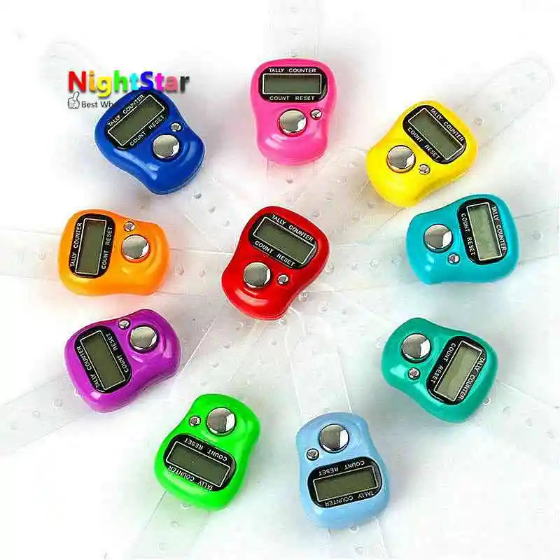 random Digit Digital Lcd Electronic Finger Hand Ring Knit Row Tally Counter SP