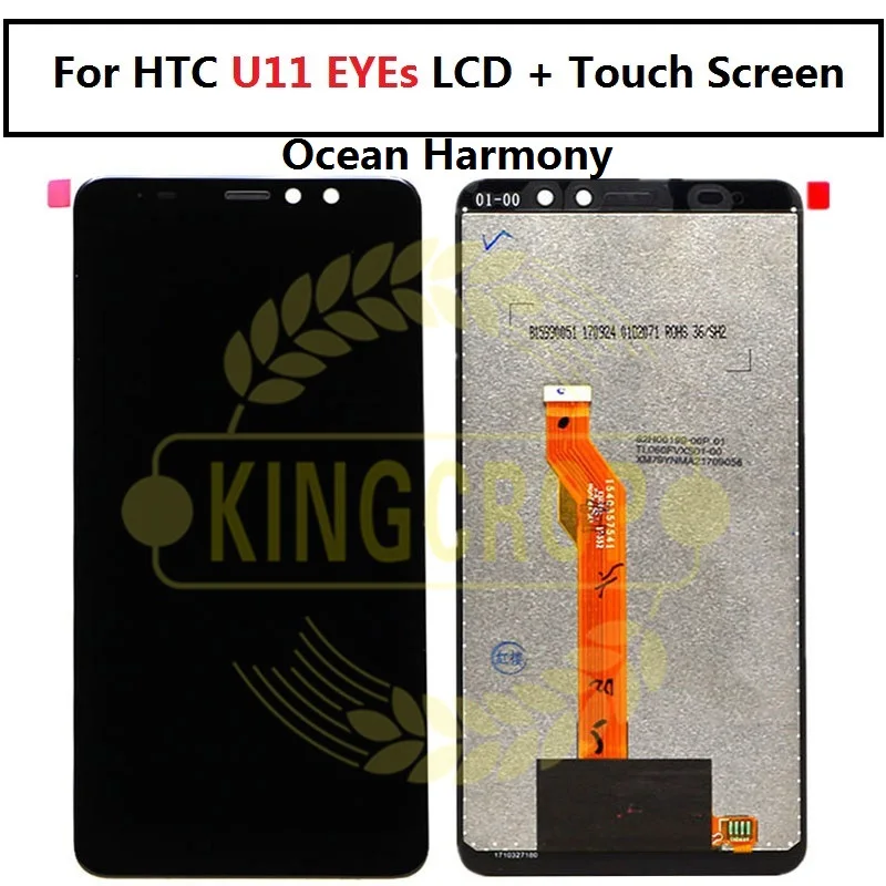 

For HTC Ocean Harmony U11 EYEs LCD Display Touch Screen Digitizer Panel Assembly Replacement Parts For 6.0" HTC U11 EYEs LCD
