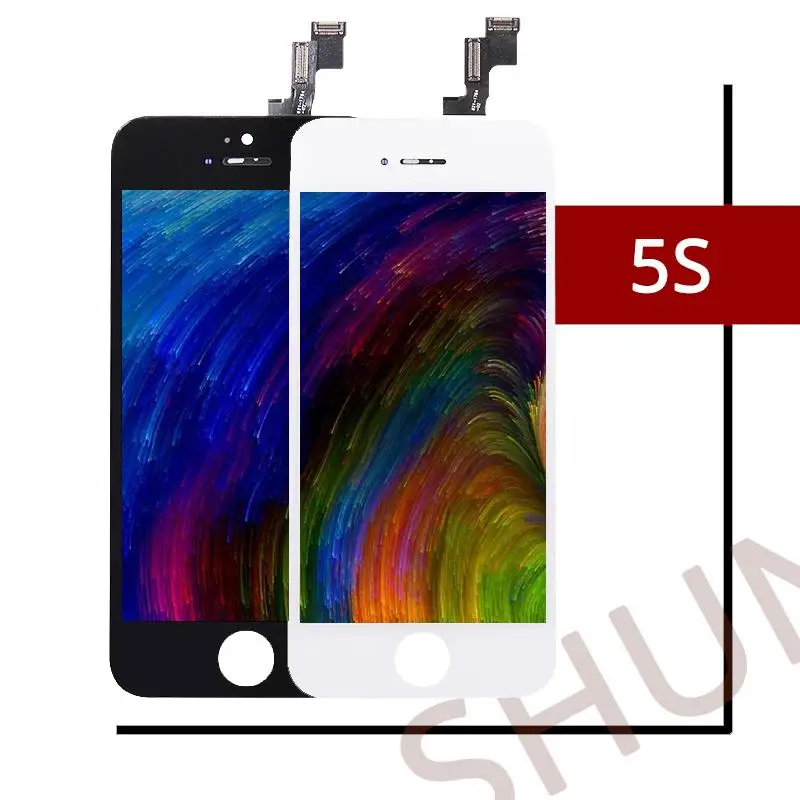 

20PCS Mix model Grade AAA LCD Display For iPhone 5S Touch Screen With Digitizer Assembly Replacement Cold frame set Free Ship