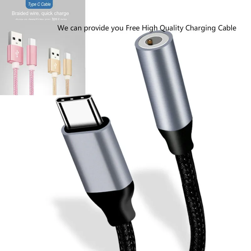 

adapter Type C 3.5 Jack USB C to 3.5mm AUX Headphones with charging cable For Huawei mate 20 P30 pro Xiaomi Mi 6 8 Audio cable