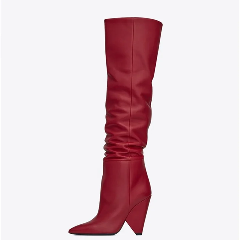 

women long boots autumn women fashion street pat crystal pointed boots lady modern fancywork boot strange style size 35-42