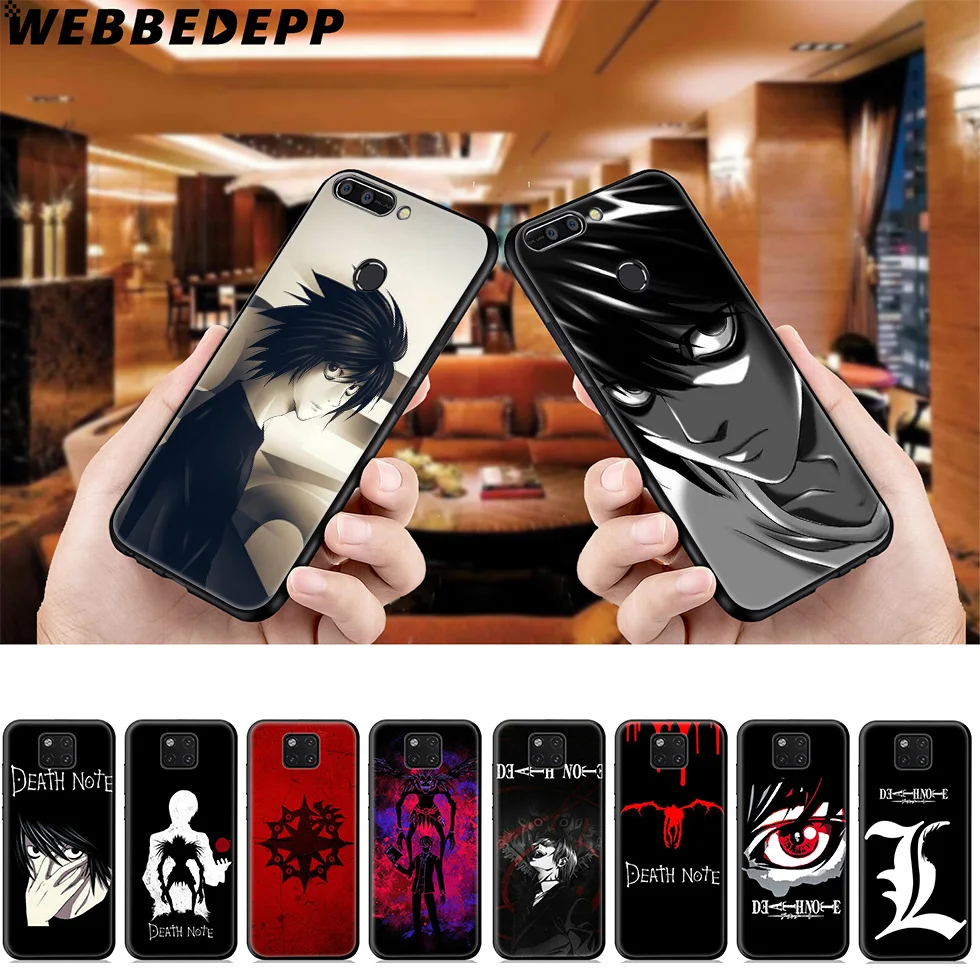 

WEBBEDEPP Anime Death Note Soft Case for Huawei Mate Honor 20 6A 7A 7C 7X 8 9 9X 10 View 20 10 Lite Pro Mate 30 20 Lite Pro