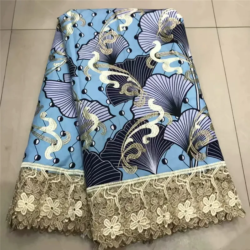 

Ankara lace fabric 2019 new design African lace Fabric/ high quality Hollandais with embroidered tulle lace ZQ032758