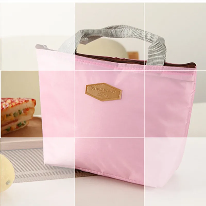 Insulated Canvas Stripe Picnic Carry Case Thermal Portable Lunch Bag For Women Men Girl Kids Children Carry Food Storage Case - Цвет: As shows