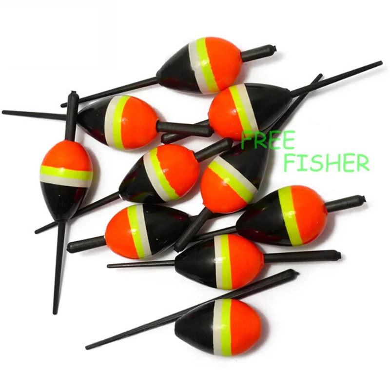 Free Fisher Brand 10pcs/lot Fishing Bobber Cork Floats Balsa Wood Float for Fishing floating
