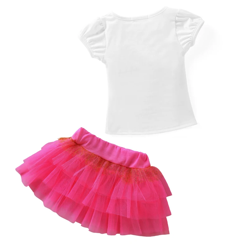 Детская одежда коллекция года, летняя одежда для девочек футболка+ юбка-пачка детский спортивный костюм, спортивный костюм для девочек, комплекты одежды От 3 до 7 лет