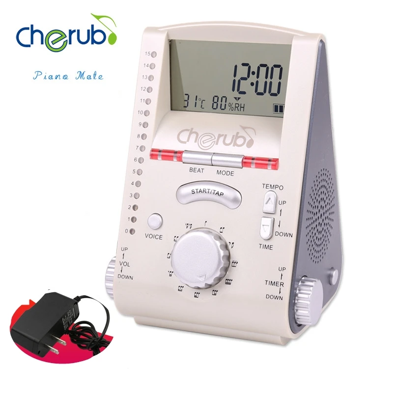 

Cherub WSM-260 Multi-function Electronic Digital Metronome Rhythm trainer with Clock Thermometer Humidity Meter