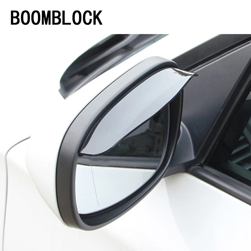 

BOOMBLOCK 2x Universal Rearview Mirror Rain Eyebrow For Audi a4 b6 b7 b8 b5 a3 a6 c5 c6 q5 audio a5 q7 Abarth Punto Accessories
