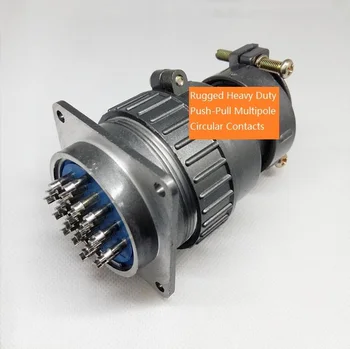 

Rugged Heavy Duty Multi Poles Circular Contact Push Pull Connector 48mm Panel Mountable
