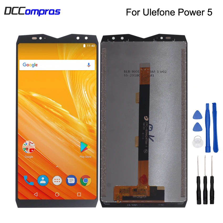 Оригинальный ЖК дисплей для Ulefone Power 5 кодирующий преобразователь сенсорного