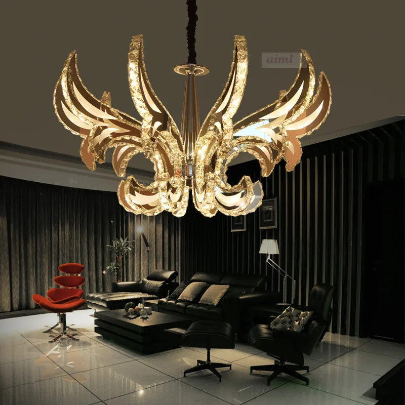 Dimmer Remote Control LED 48W 8 light K9 Crystal Chandelier Lihting 110