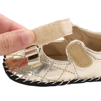 

Baby Toddler Shoes First Walker Baby Girl Bow PU Plaid Non-Slip Soft Bottom Shoes Fashion Baby Shoes