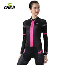 CHEJI велосипед Джерси Набор для женщин Slim Fit гель Велоспорт Брюки Bicicleta Одежда дышащий велосипед Велоспорт Джерси Ropa Ciclismo