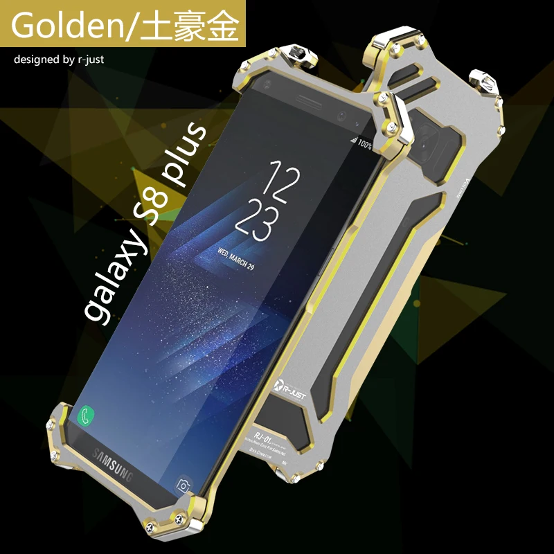 Металлический бампер R-JUST серии Gundam для iPhone 11 Pro Max Galaxy S10 5G S10e S8 S9 PLUS NOTE 10 Plus 9 8 Armor Doom алюминиевый корпус