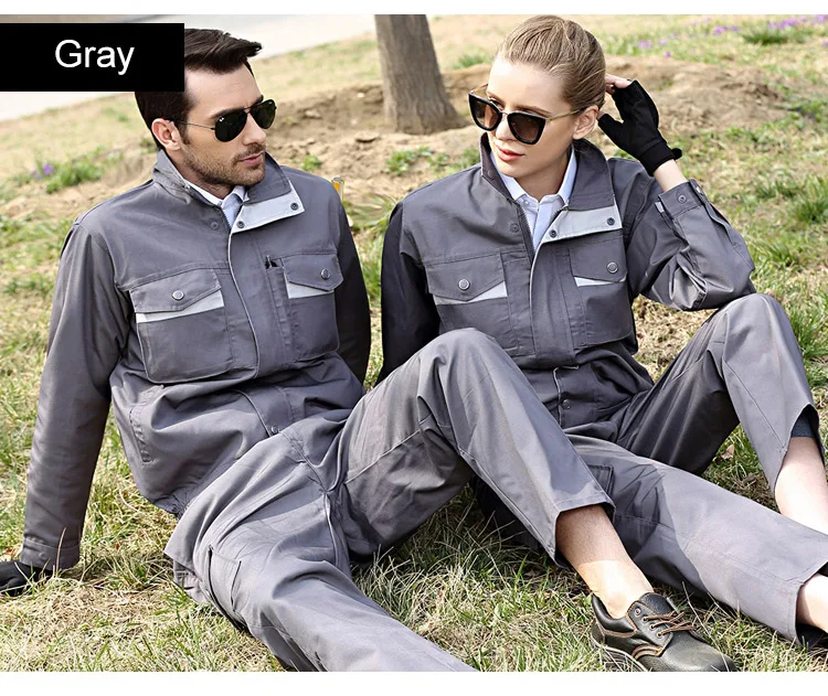 Work Clothing Sets Men Women Unisex Workwear Suits Spring Autumn Long Sleeve Jackets and Pants Factory Repair Workers Uniforms (3)
