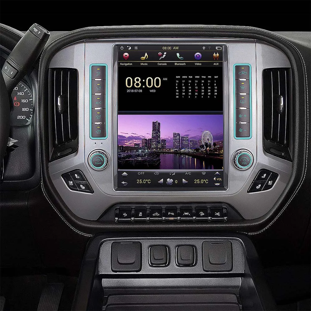 Top Aotsr 12.1" IPS Android 7.1 Car No DVD Player GPS Navigation For Chevrolet Silverado and GMC Sierra stereo unit multimedia WiFi 1