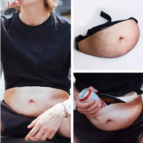 hairy belly fanny bag