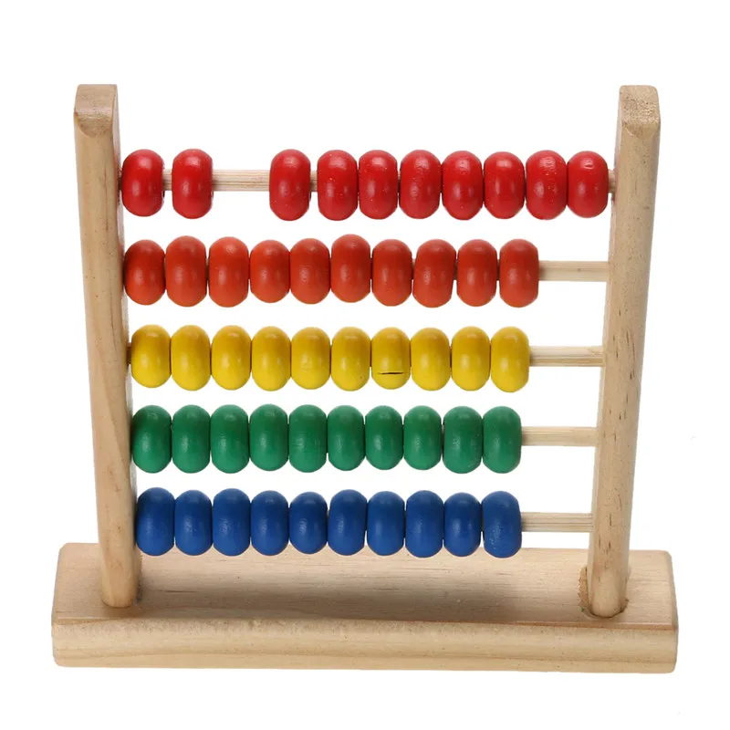 Деревянная детская игрушка счеты красочные маленькие цифры счетные бусины дети математика обучения Ранние развивающие игрушки деревянные Математические Игрушки