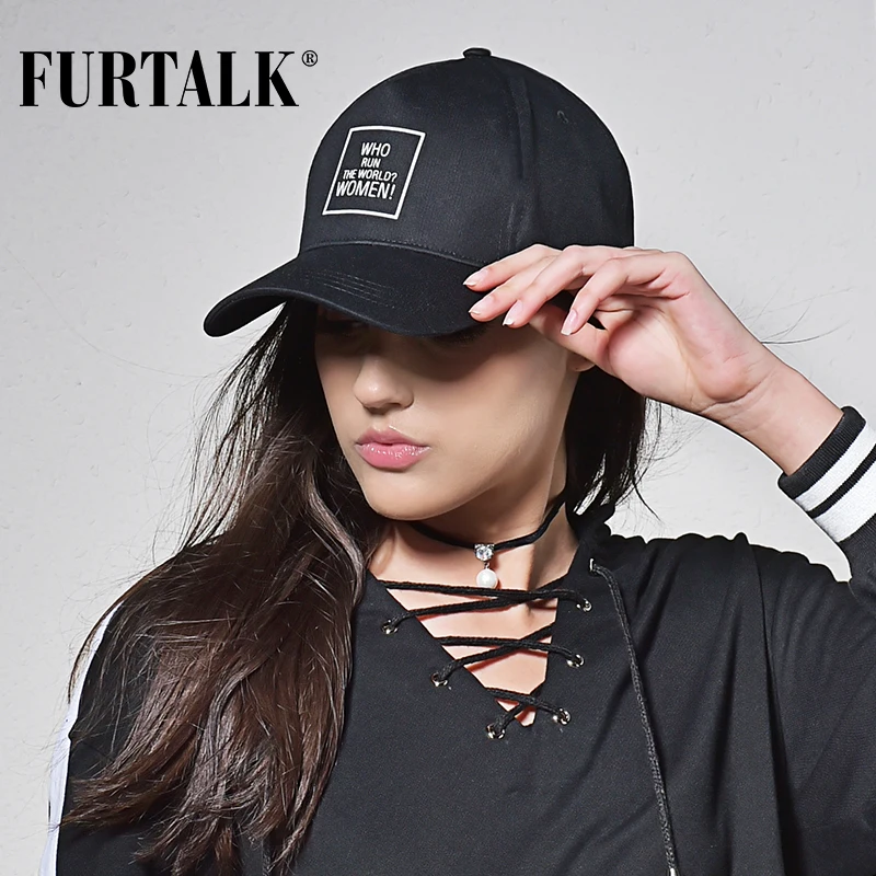 Furtalk الأسود قبعات للنساء والرجال قبعة بيسبول الصيف ماركة الأسود سنببك قوارب التزلج تسلق windcap لمدة الأيام العاصفة