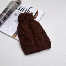 Мужская и женская шапка, зимняя теплая вязаная шапка, хлопковая шапка с флисом внутри, шапки для мальчиков и девочек, унисекс, одноцветные вязаные шапки 9 цветов