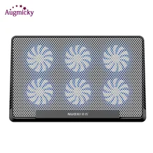 USB кулер подставка для ноутбука Регулируемая скорость 6 светодиодный Вентилятор Охлаждающая подставка алюминиевая подставка для ноутбука Подставка для 17 15,6 14 13,3 дюймов