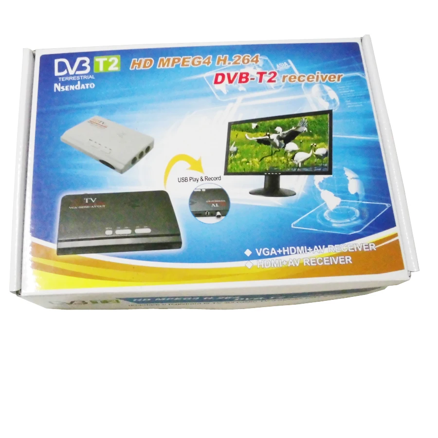 1080P Full HD DVB T2 T USB TV приемник Цифровой наземный HD/AV CVBS внешний ТВ тюнер конвертер для