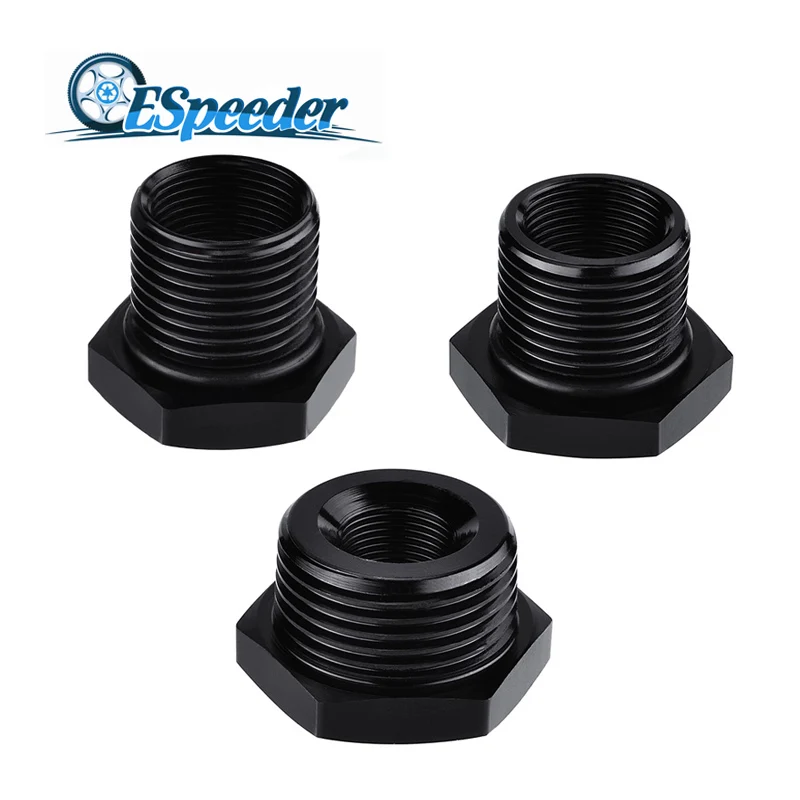 ESPEEDER Oil Filter Threaded Adapter Aluminum Port Plug Automotive Oil
