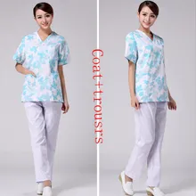 Чистый хлопок, Корейская Ручная стирка одежды, рабочая одежда, щетка для рук, костюм для оральной медицины, магазин, доктор, Униформа, набор V воротник