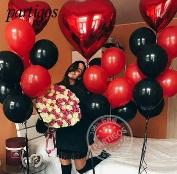 

Valentine Day Gifts 33pcs 24'' 18'' Red Heart Balloons inflatable Love Foil Balloon Wedding Wedding Decor Helium Balloon Globos