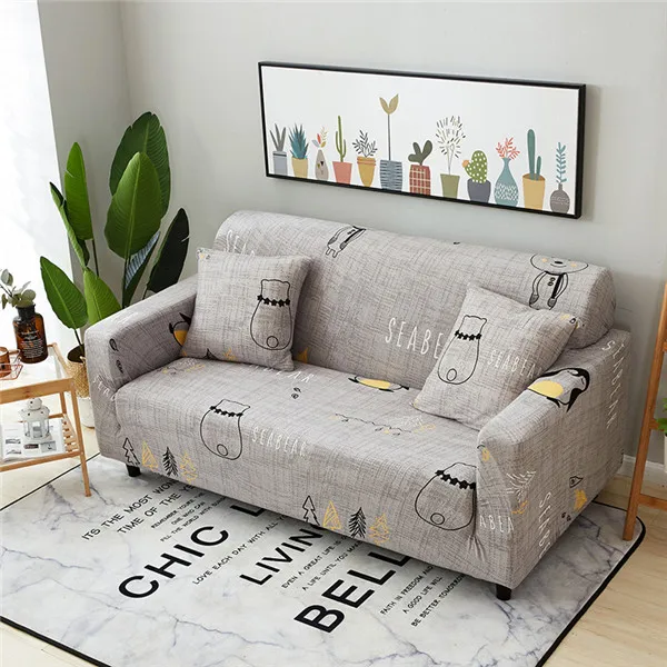Серый Цвет все включено эластичный чехол на диван для Гостиная плотно Обёрточная бумага секционные покрывало на диван, кушетку Ipad Mini 1/2/3/4 местный - Цвет: Color 2