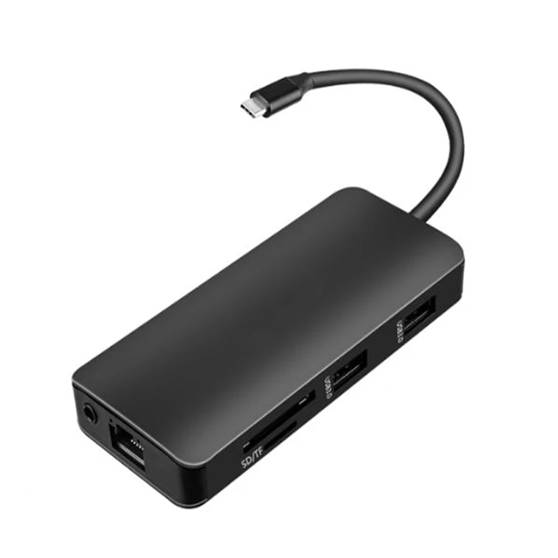 

Newly 9 In 1 Type C Hub Adapter USB C to HDMI 2 USB3.0 Micro SD/TF Card Reader with PD DC128