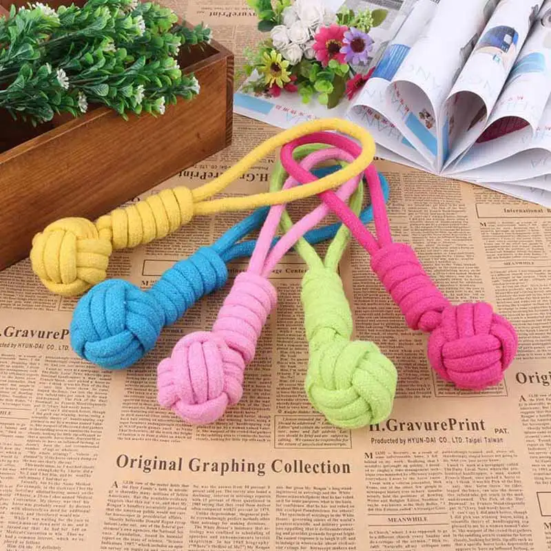 2PC/Set Dog Rope Toy For Dog Chew Toy Knot Ball Teeth Pet Toys Pets Big