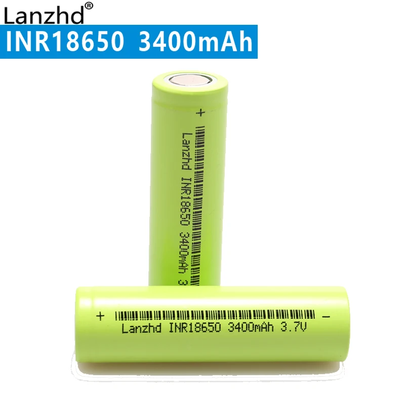 

2PCS INR18650 30A 3400mAh Li ion 18650 Rechargeable batteries Li-ion 3.7v lithium batteries 18650 battery for E cigarette