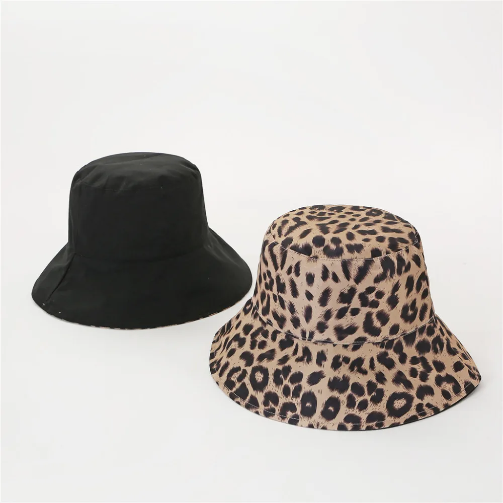 2019 Summer sexy leopard double-sided cap cotton summer casual comfort cap beautiful sunshade windproof cap hat girl 40J26 (5)