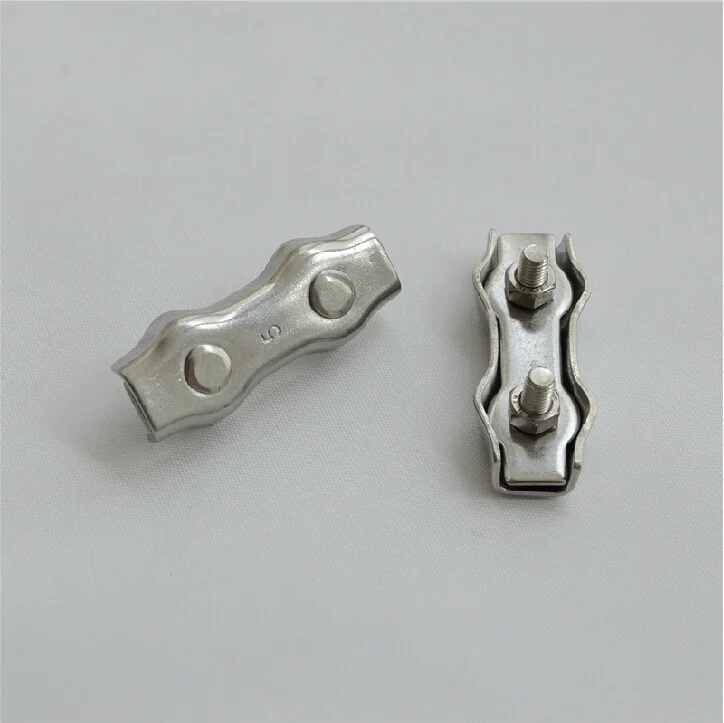 m5 5mm 304 STAINLESS STEEL WIRE ROPE GRIPS WIRE CABLE CLAMPS Gin