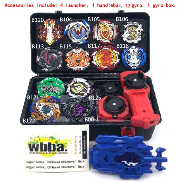 Toupie Beyblader металлическая коробка для хранения, набор B121, топ Bey blede burst bey 4D с пусковой установкой, Bayblade, игрушки для детей, мальчиков - Цвет: 12PCS Beyblade set C