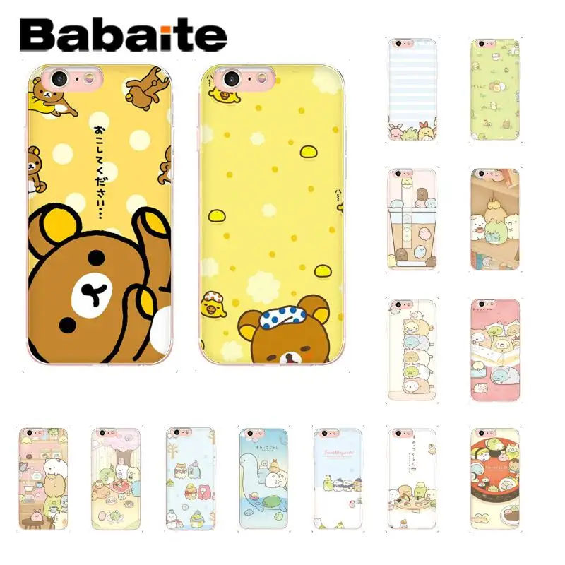 

Babaite sumikko gurashi Rilakkuma Soft Silicone Phone Case for iPhone 5 5Sx 6 7 7plus 8 8Plus X XS MAX XR Fundas Capa