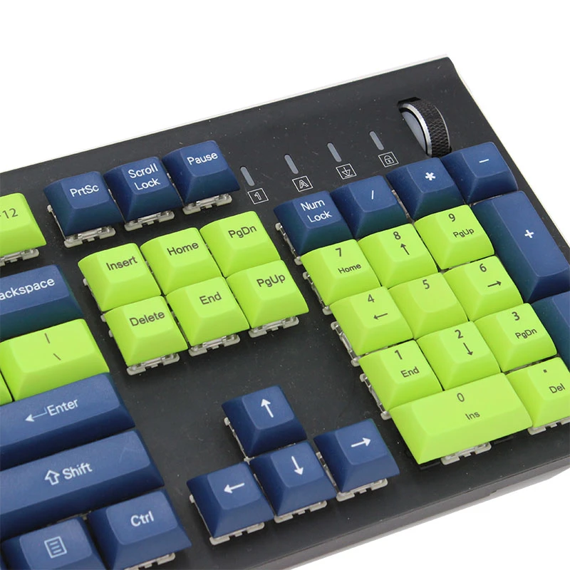 Стандартная клавиатура 104 Dsa, колпачки для ключей, лазерная резьба, вишня, Mx Переключатель, Pbt, фронтальная печать, настройка, геймер, тастатур, темно-синий, зеленый