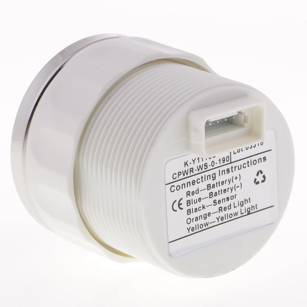 Water Level Boat Water Level Gauge Water Tank Level Gauge Indicator Guage Tool  12/24V 52mm 240-33 Ohms White Durable 