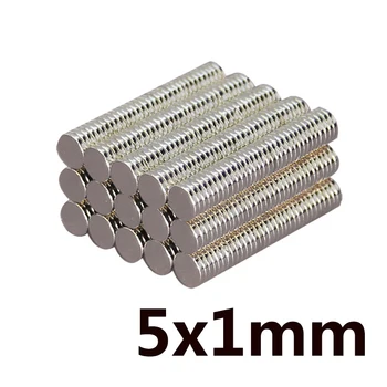 

100Pcs 5x1mm N35 Neodymium Magnet Disc Permanent NdFeB Small Round Super Powerful Magnetic Magnets Craft 5mm x 1mm