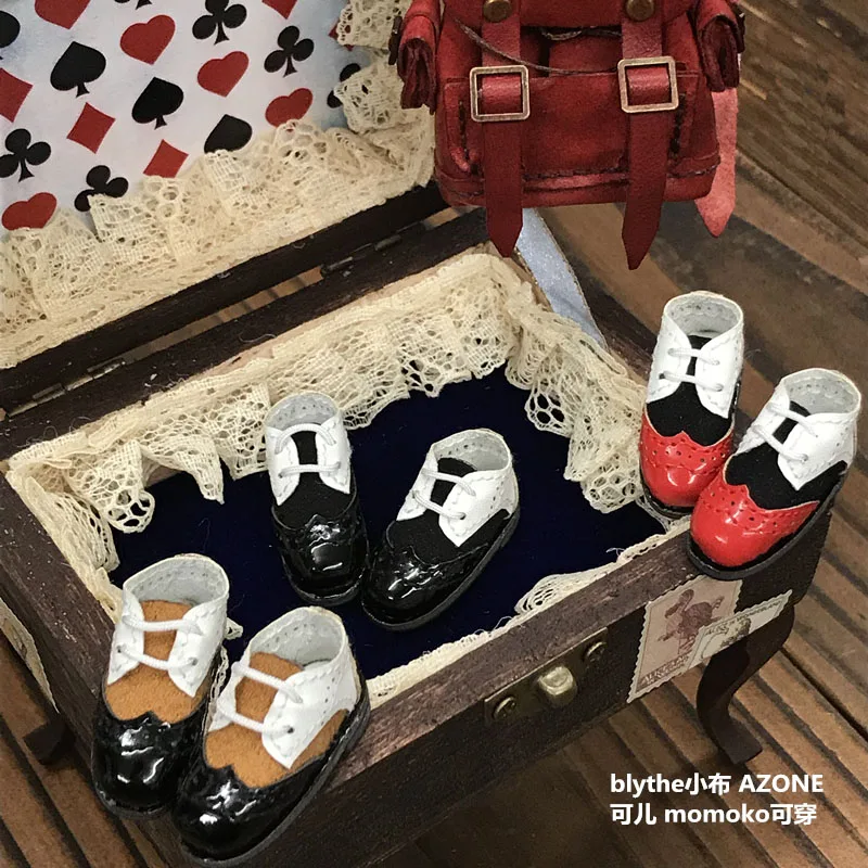 1 пара обуви в британском стиле для blyth azone momoko obitsu модные куклы роялти 1/6