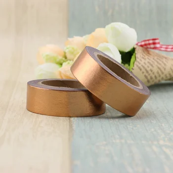 

1X copper solid Foil Washi Tape Stationery Diy Scrapbooking Photo Album Kawaii Scrapbook tape