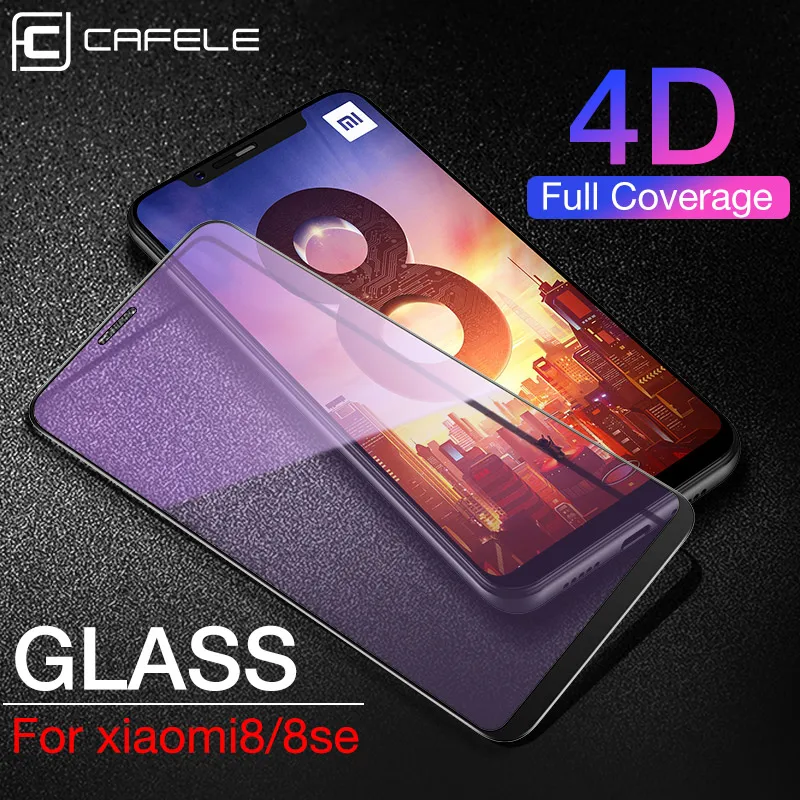 

CAFELE 4D Full Coverage Screen Protector for Xiaomi mi8 se mi 9 A2 Redmi Note7 K20 pro Tempered Glass 9H HD Clear Anti Scratch