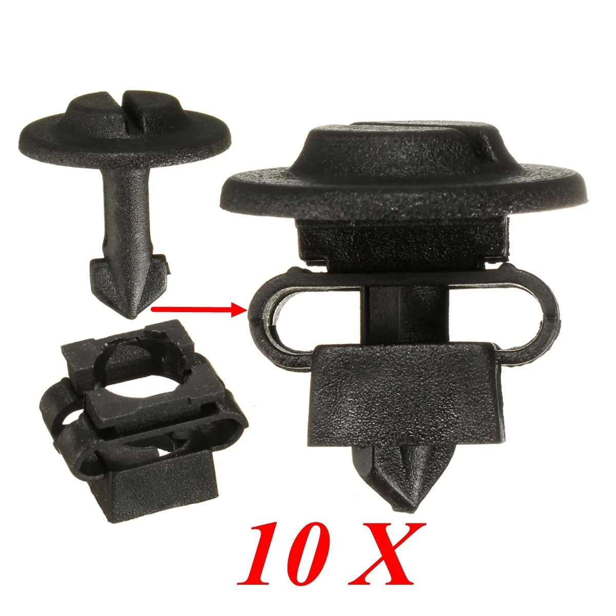 10 Pcs Undertray Clips + Clamps Splashguard Under Cover For AUDI A3 A4