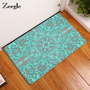

Zeegle Mandala Carpets Bathroom Floor Mats Toilet Rugs Kitchen Area Rug Pads Absorbent Front Door Mats